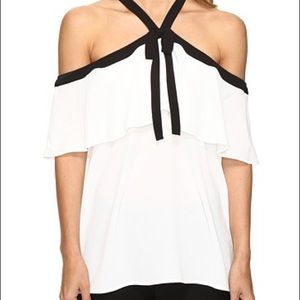 Vince Camuto off-shoulder ruffle top, NWT size M